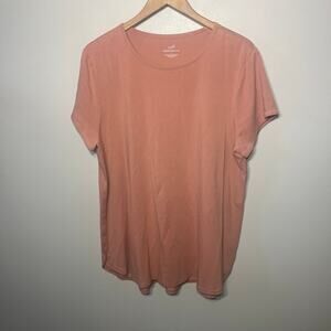 J.Jill NWT Progress Shirttail Tee Rose Cotton Knit Short Sleeve Casual Spring XL